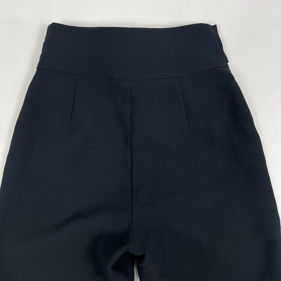 Aritzia Wilfred Geneva Black High Rise Tie Waist Straight Trouser Ankle Pant 0 - Picture 7 of 11